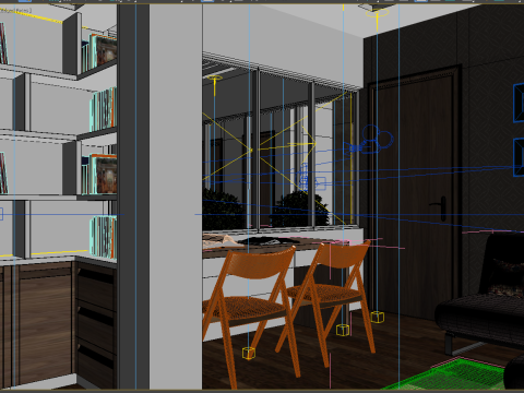 Study room modern 2 3D Модель
