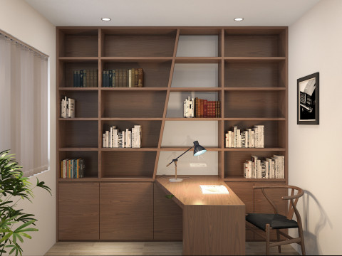 Study room modern 3 3D Model