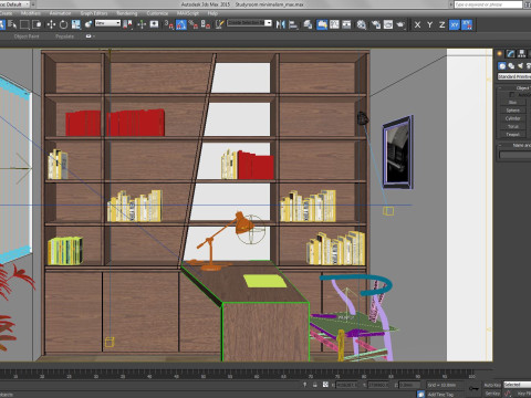 Study room modern 3 3Dモデル