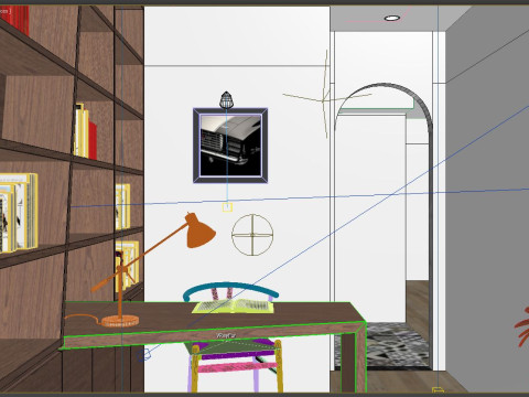 Study room modern 3 3Dモデル