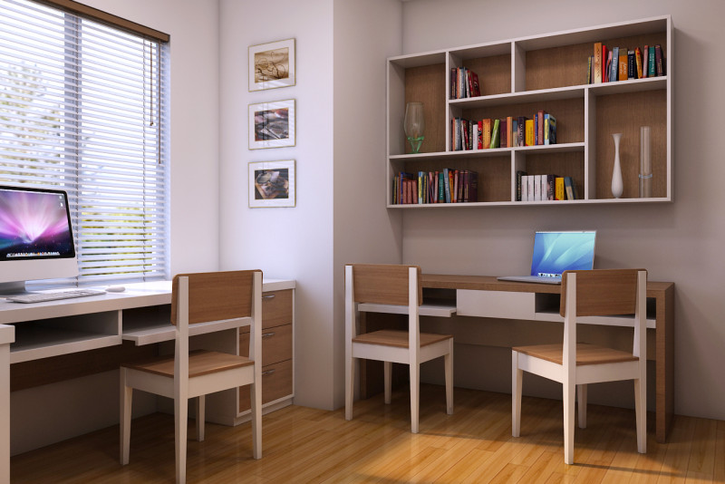 Study room modern 4 3D Модель .c4d .max .obj .3ds .fbx .stl .blend 