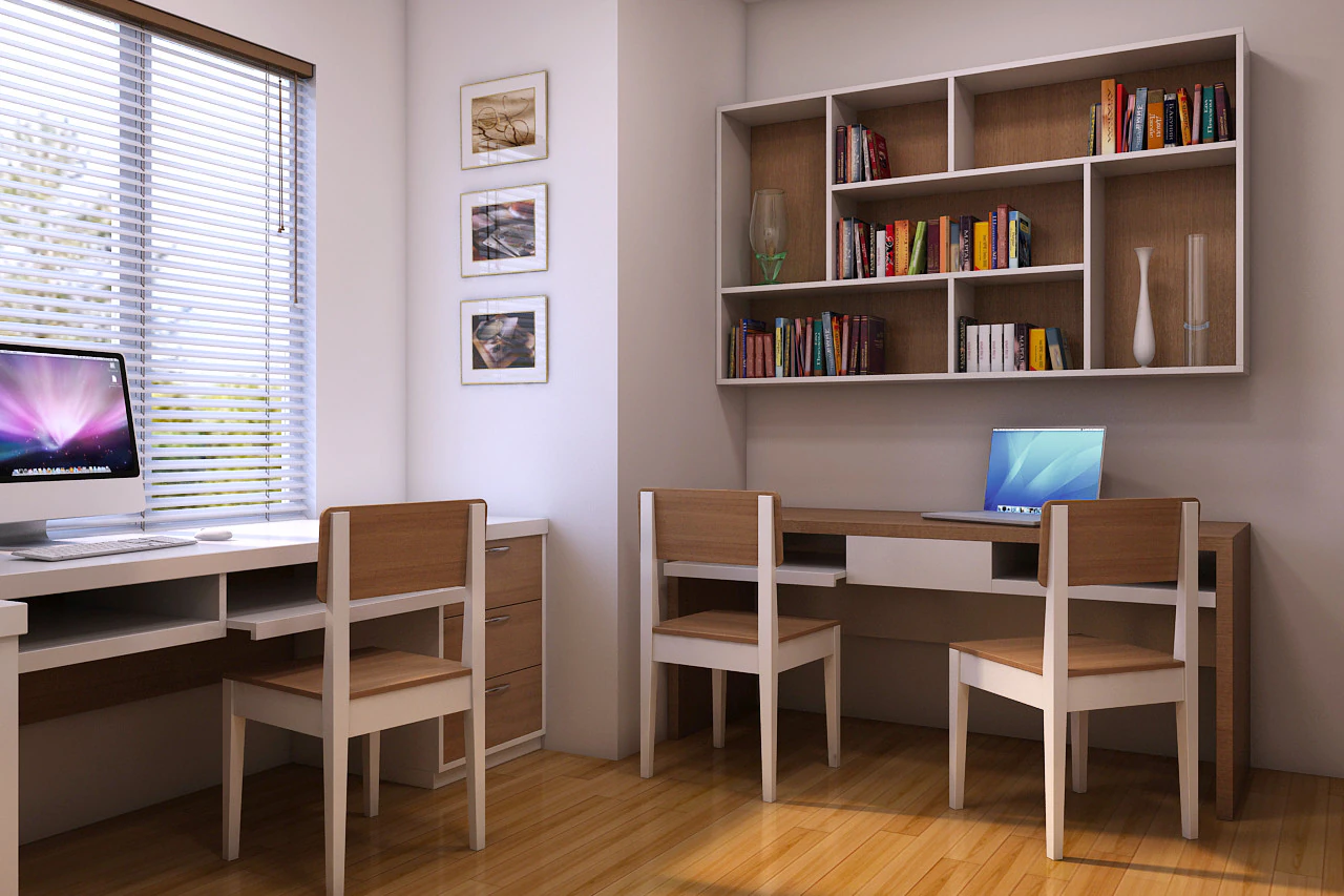 Study room modern 4 3D Model .c4d .max .obj .3ds .fbx .stl .blend 