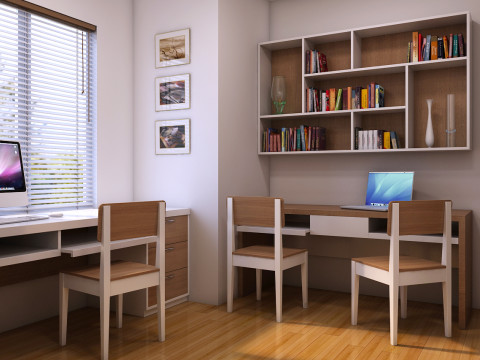 Study room modern 4 3D Model