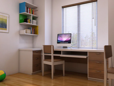 Study room modern 4 3D Model