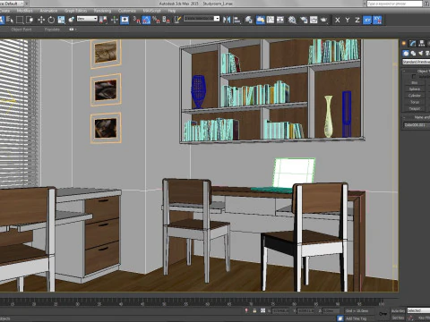 Study room modern 4 3D Model