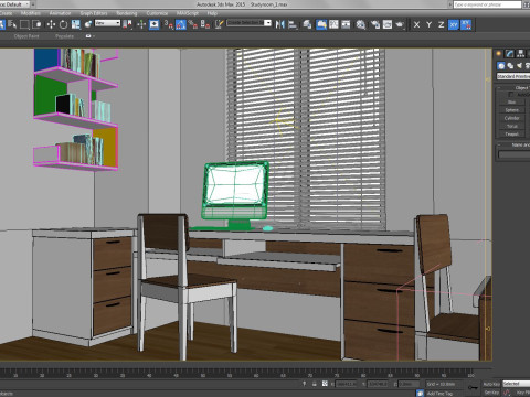 Study room modern 4 3D Модель