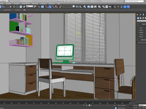 Study room modern 4 3D Model