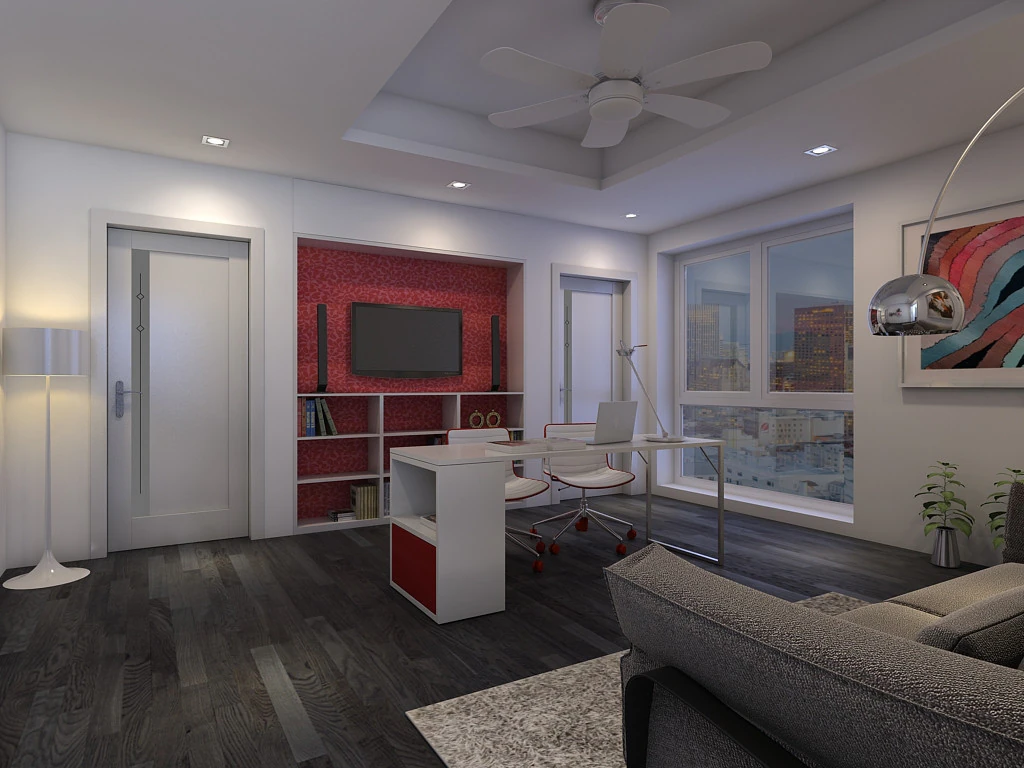 Study room modern 5 3D Model .c4d .max .obj .3ds .fbx .stl .blend 