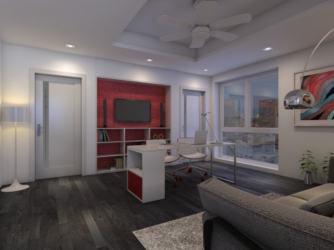 Study room modern 5 3D Model