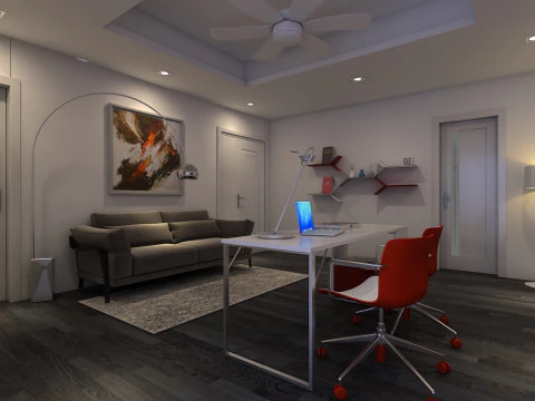 Study room modern 5 3D Model