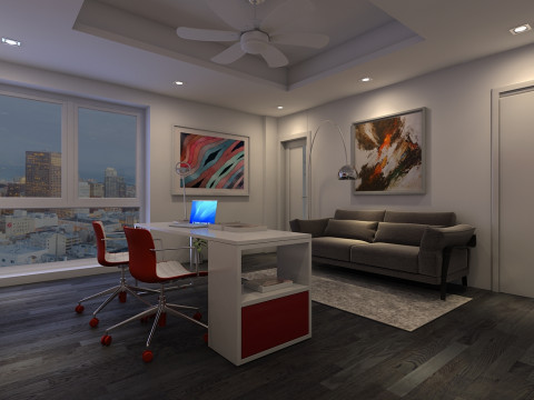 Study room modern 5 3D 模型