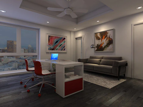 Study room modern 5 3D Model