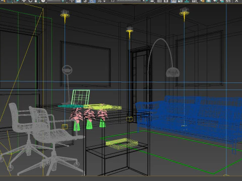Study room modern 5 3D Model