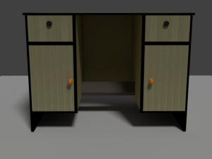 wooden desk 3D Model