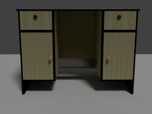 wooden desk 3D Model