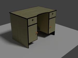 ahşap masa 3D Model