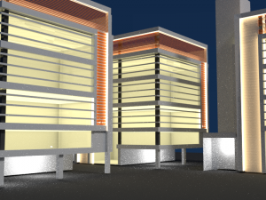 modern building 3D 모델