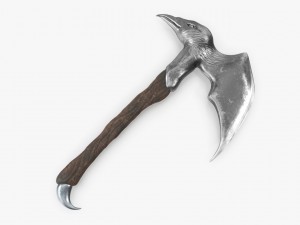 medieval viking crow axe 3D 모델