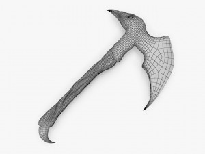 medieval viking crow axe 3D 모델