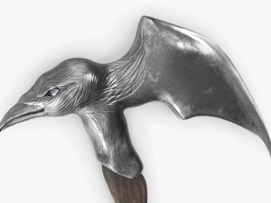 medieval viking crow axe 3D 모델