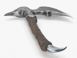 medieval viking crow axe 3D 모델