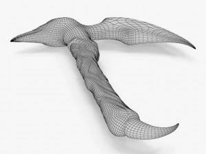 machado de corvo viking medieval Modelo 3D