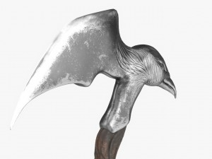 medieval viking crow axe 3D 모델