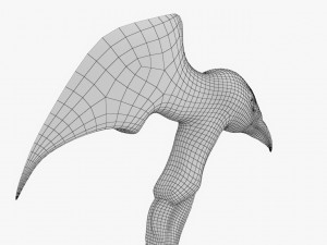 medieval viking crow axe 3D 모델