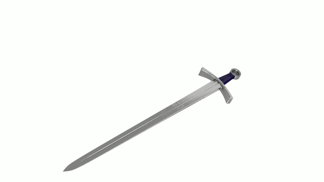 knight sword Model 3D .c4d .max .obj .3ds .fbx .stl .blend
