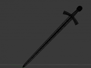 knight sword Model 3D