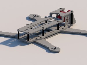 frame race drone fpv 250 mm 3D-printmodel