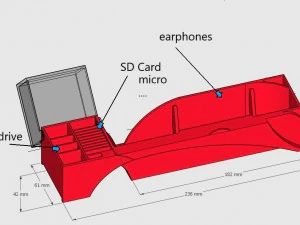 supporto per scheda SD per iPhone Modello di stampa 3D
