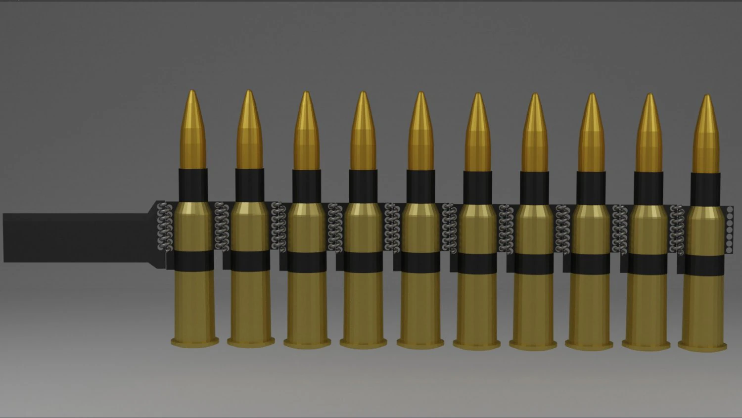 cartridge belt 10 elements 3D Model .c4d .max .obj .3ds .fbx .stl .blend 