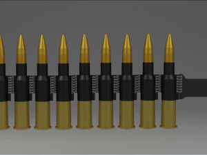 cartridge belt 10 elements 3D Model