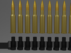 cartridge belt 10 elements 3D-Modell