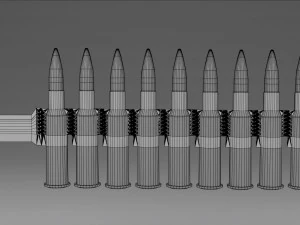 cartridge belt 10 elements 3D Model