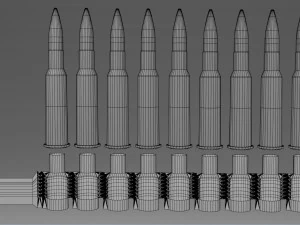 cartridge belt 10 elements 3D Model
