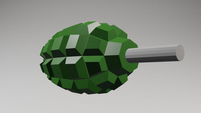 soviet-russian grenade f-1 for pepakura Model 3D .c4d .max .obj .3ds .fbx .stl .blend 