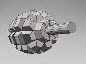 soviet-russian grenade f-1 for pepakura Model 3D