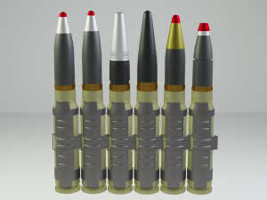 soviet russian 30mm aircraft shells 30x165 Model 3D