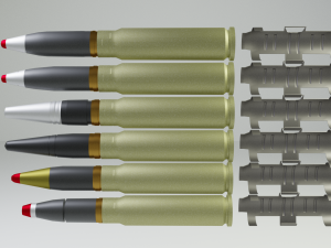 soviet russian 30mm aircraft shells 30x165 3D 모델