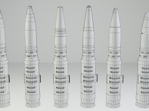 soviet russian 30mm aircraft shells 30x165 3D 모델