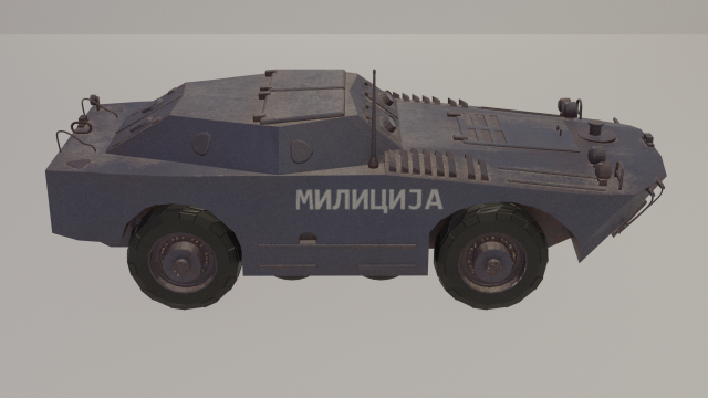 brdm-1 militia of yugoslavia 3D मॉडल .c4d .max .obj .3ds .fbx .stl .blend 