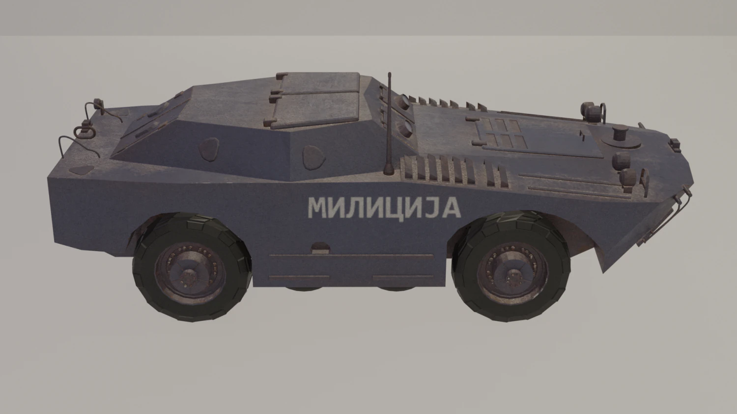 brdm-1 militia of yugoslavia 3D Model .c4d .max .obj .3ds .fbx .stl .blend 