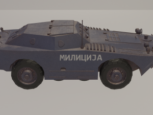 brdm-1 militia of yugoslavia 3D Model