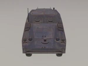 brdm-1 militia of yugoslavia 3D Model