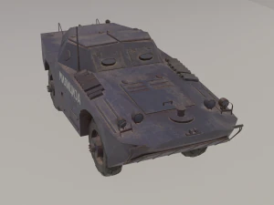 brdm-1 militia of yugoslavia 3D Model