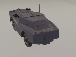 brdm-1 militia of yugoslavia 3D Model