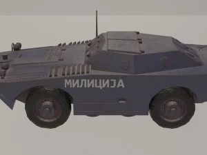 brdm-1 militia of yugoslavia 3D Model