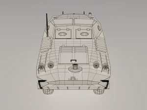 brdm-1 militia of yugoslavia 3D Model